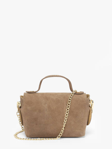 Cross Body Tas Velvet Leder Milano Bruin velvet VE24117 ander zicht 3